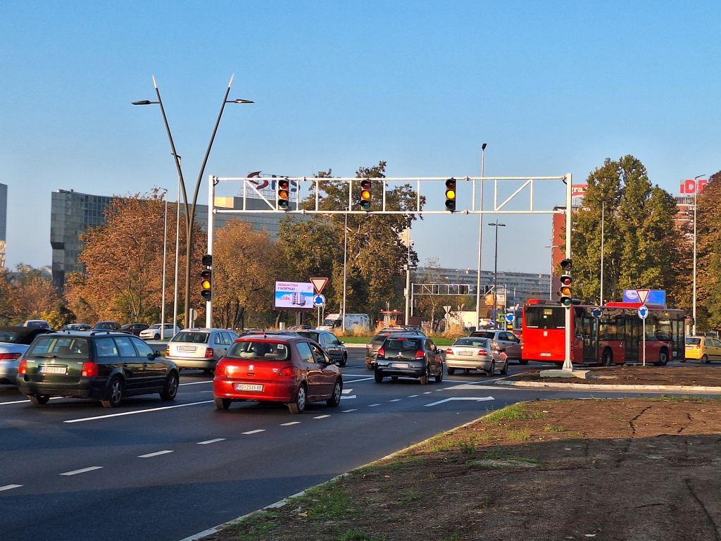 kružni tok kod Brankovog mosta Novi Beograd